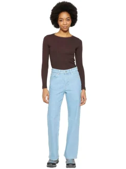 Rib Scoop neck long sleeved - GOTS/Vegan dam