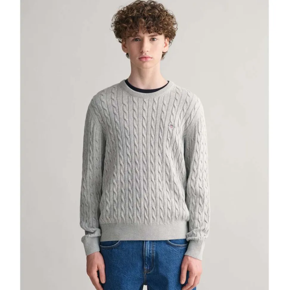 Shield Cotton Cable C-Neck Junior