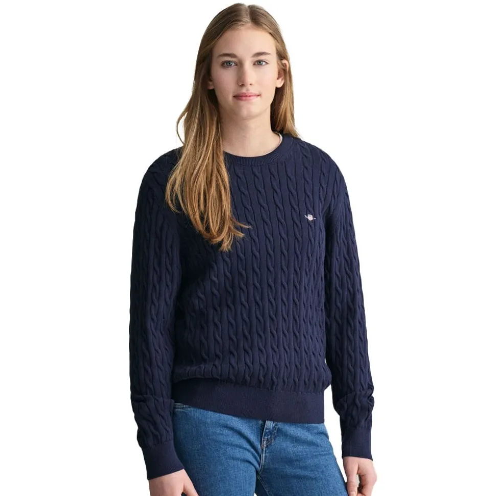 Shield Cotton Cable C-Neck Junior
