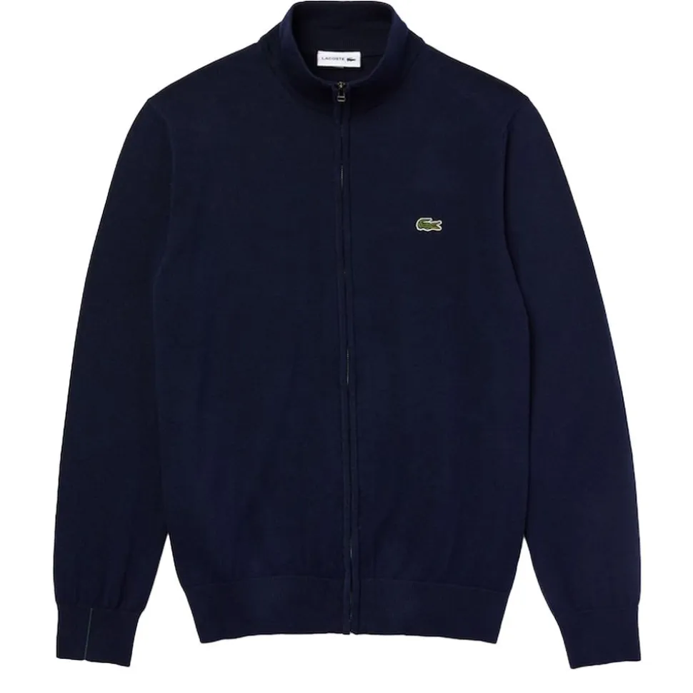 Stand-Up Collar Organic Cotton Zippered Sweater Herr