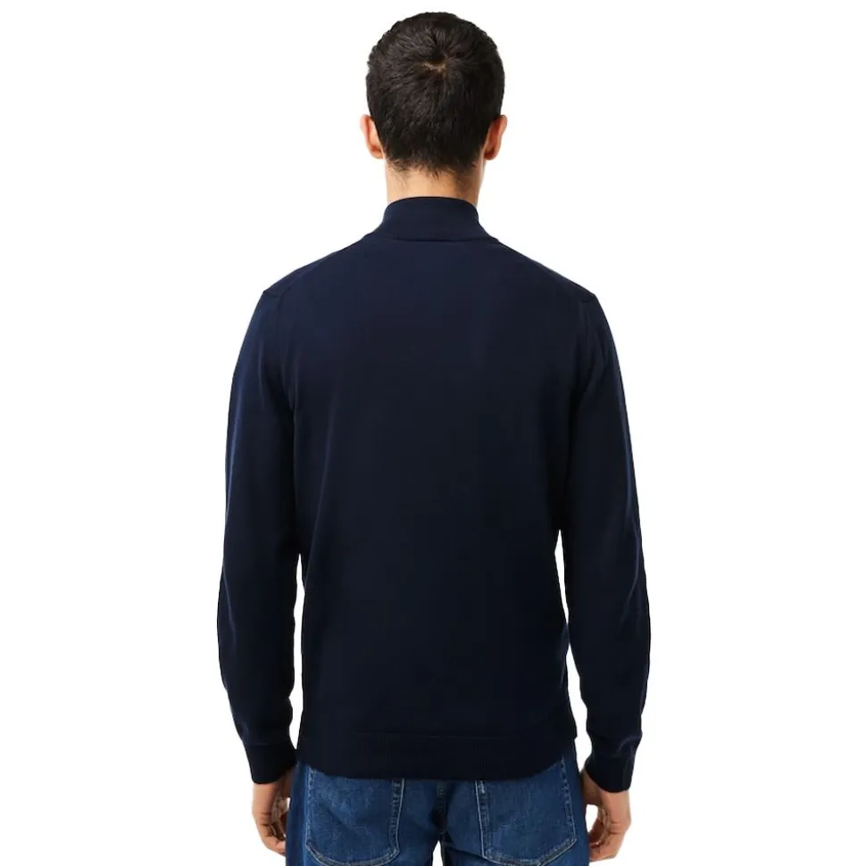 Stand-Up Collar Organic Cotton Zippered Sweater Herr