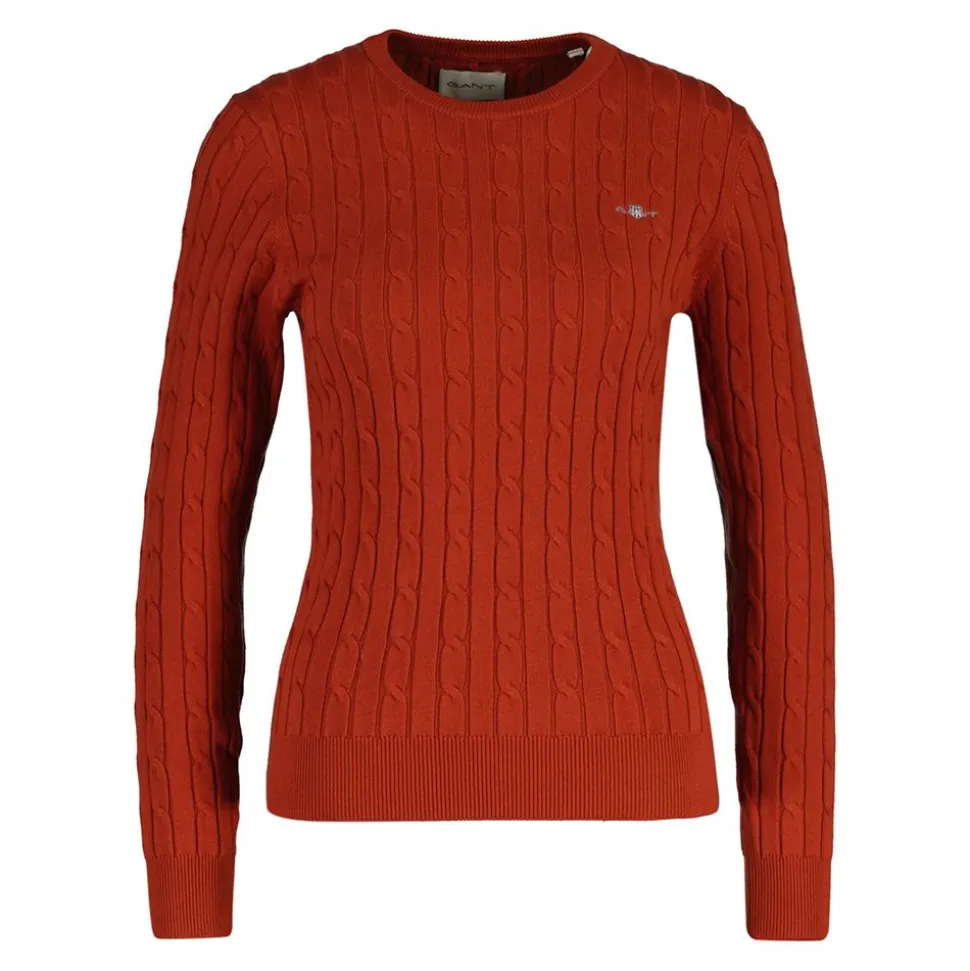 Stretch Cotton Cable C-neck Dam
