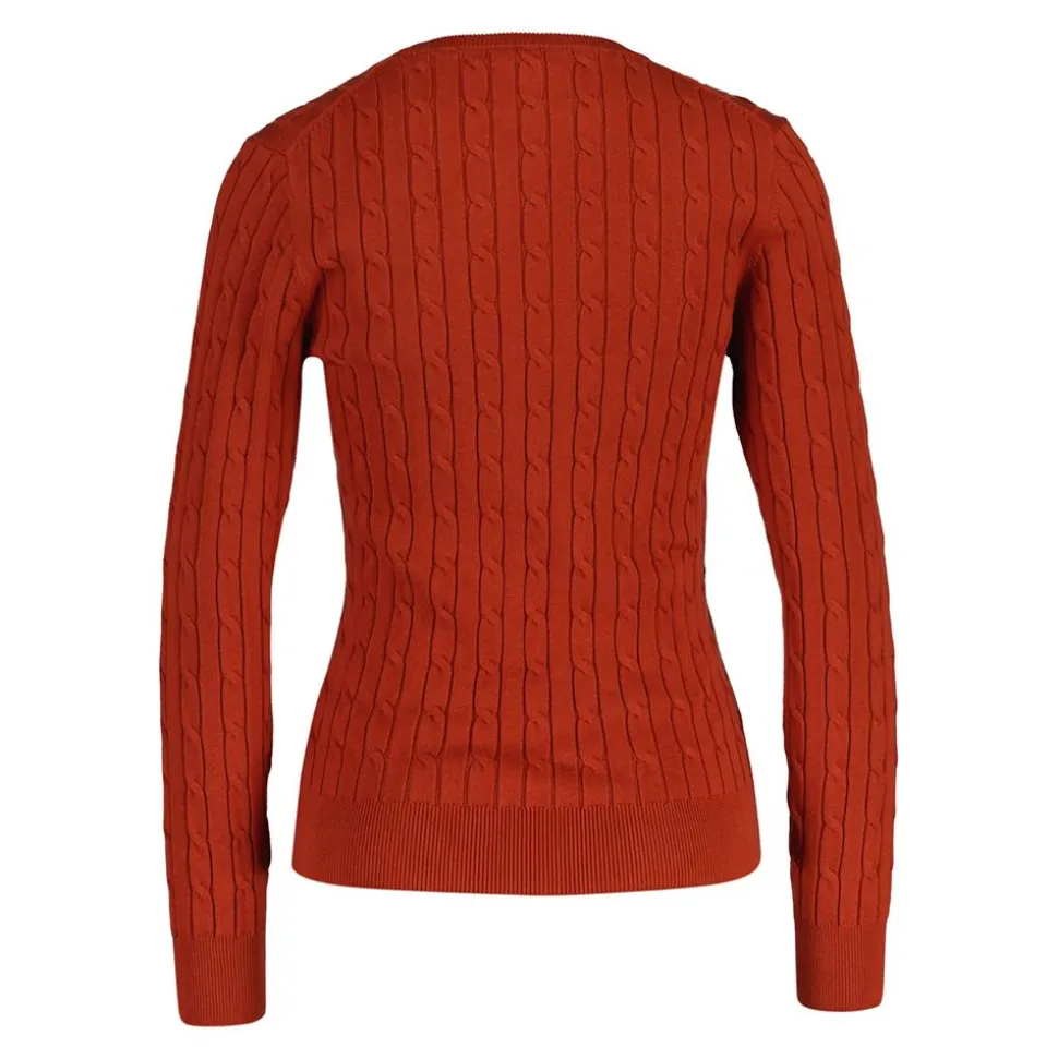 Stretch Cotton Cable C-neck Dam