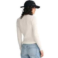 Stretch Cotton Cable C-neck Dam
