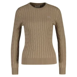 Stretch Cotton Cable C-neck Dam