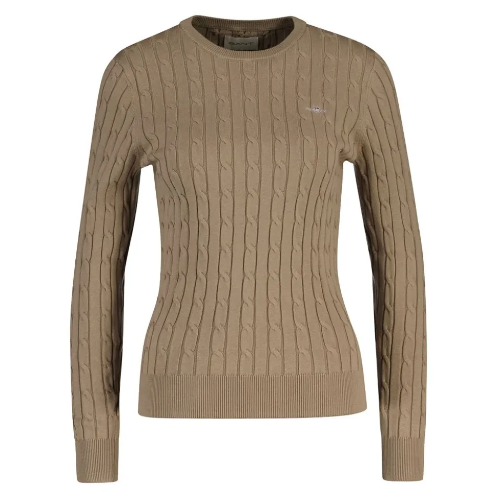 Stretch Cotton Cable C-neck Dam