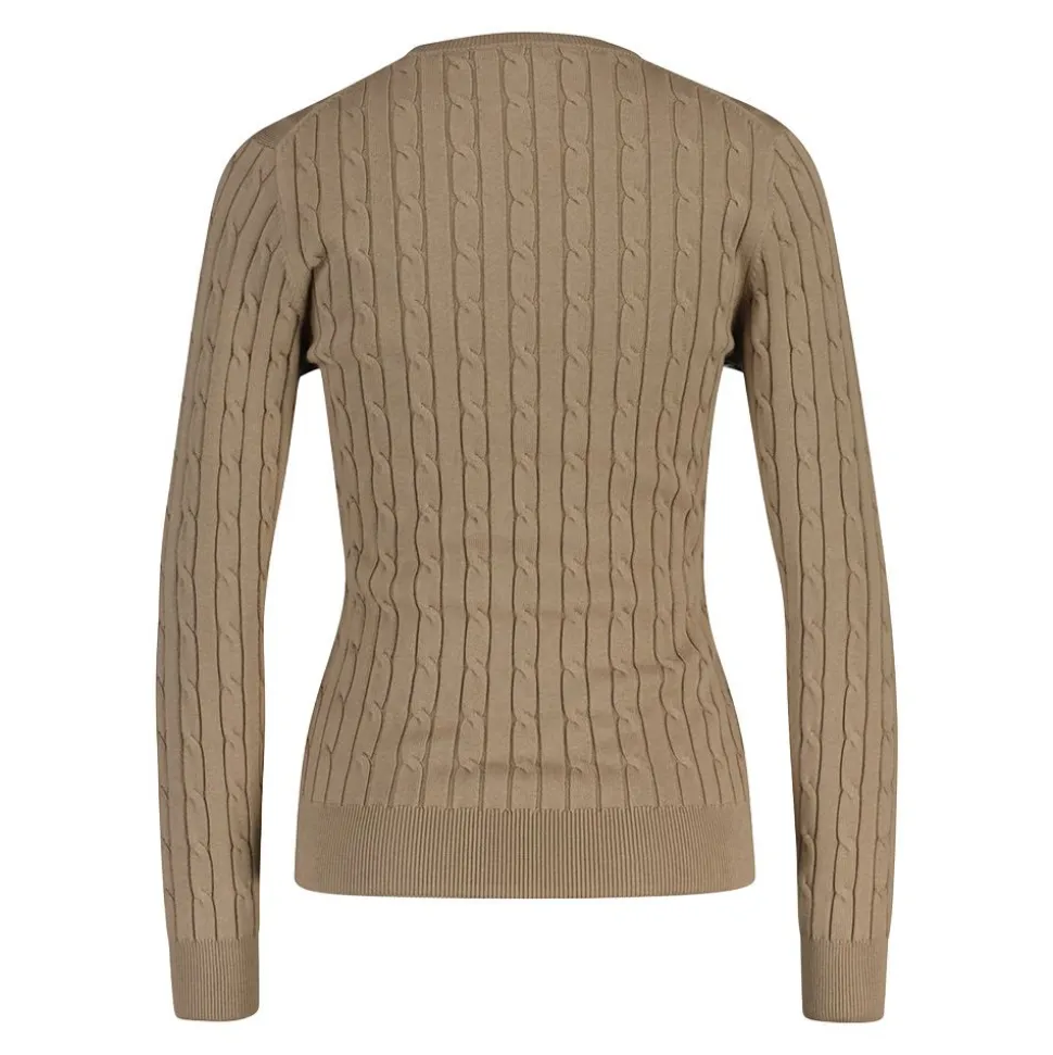 Stretch Cotton Cable C-neck Dam