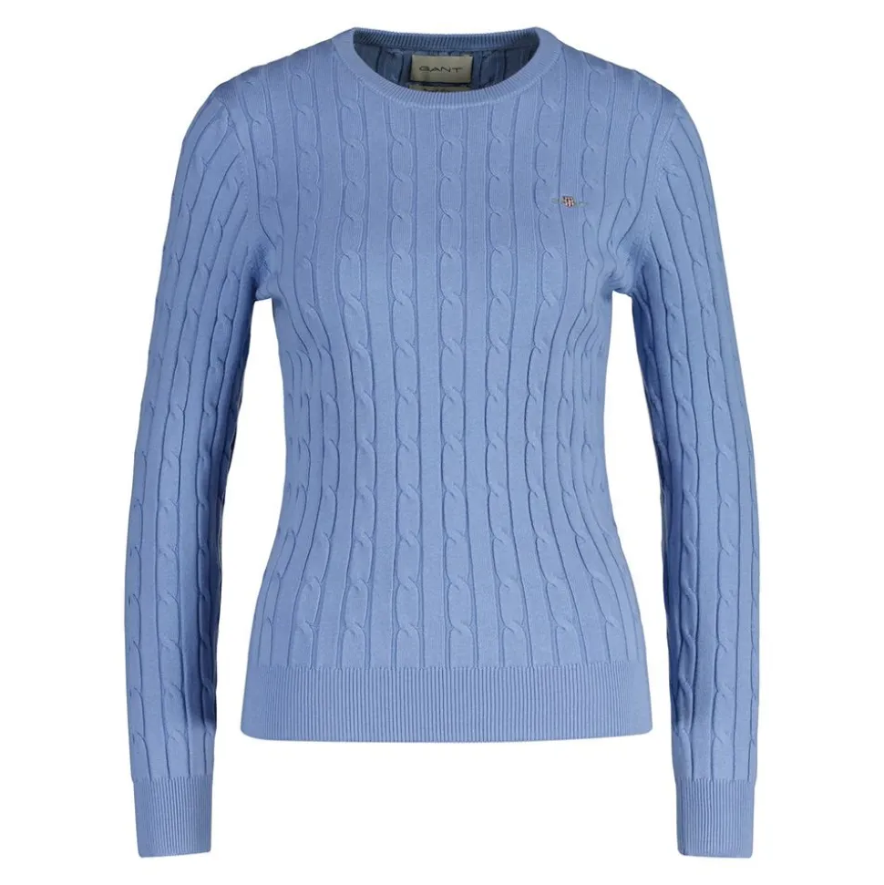 Stretch Cotton Cable C-neck Dam