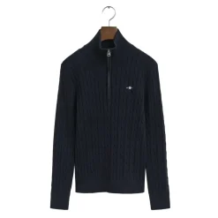 Stretch Cotton Cable Half-Zip Dam
