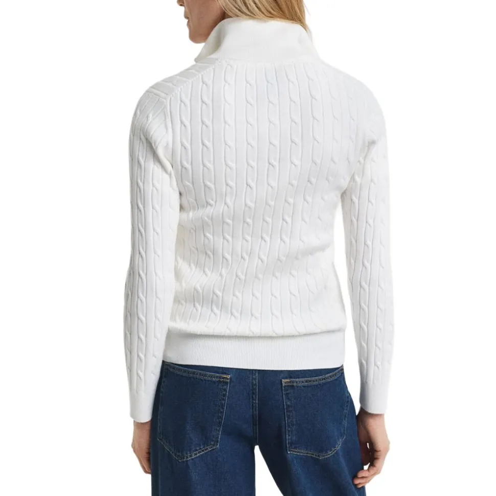 Stretch Cotton Cable Half-Zip Dam