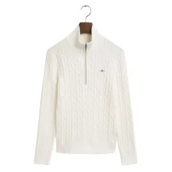 Stretch Cotton Cable Half-Zip Dam