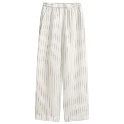 STRIPED LINEN BLEND PULL ON PANTS DAM
