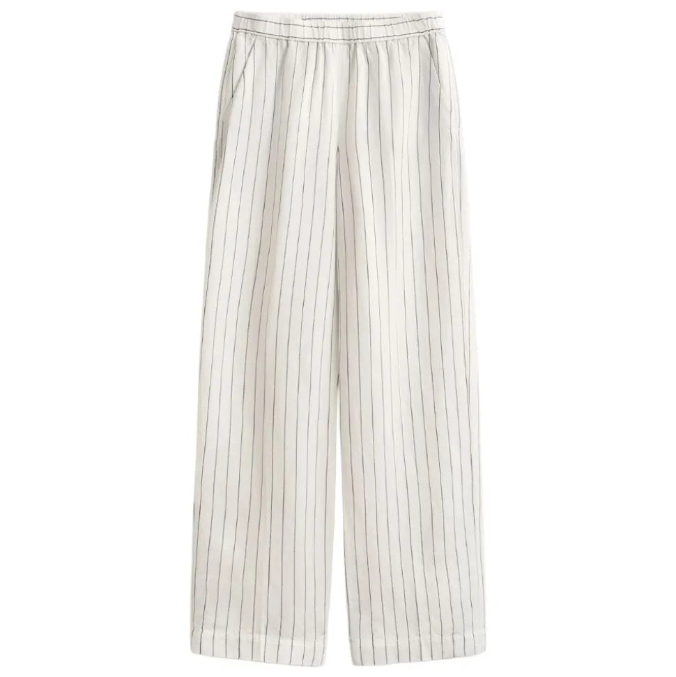 STRIPED LINEN BLEND PULL ON PANTS DAM