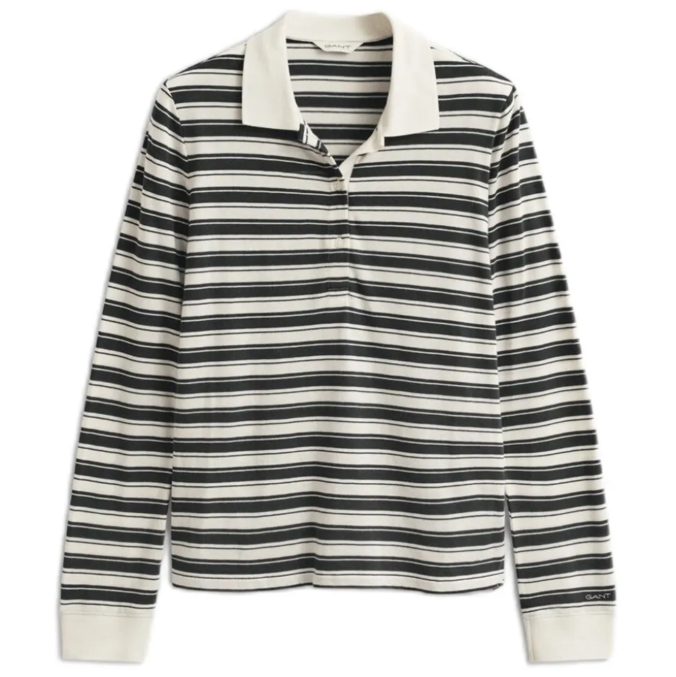 STRIPED Long Sleeve POLO dam