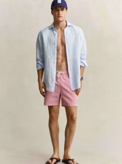 STRIPED SEERSUCKER SWIM SHORTS HERR