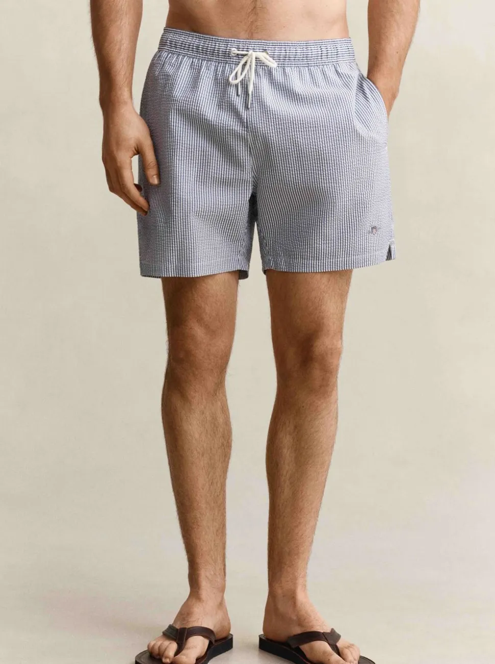 STRIPED SEERSUCKER SWIM SHORTS HERR