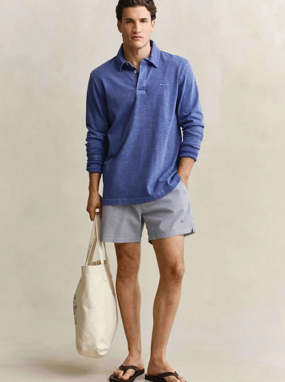 STRIPED SEERSUCKER SWIM SHORTS HERR