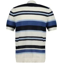 STRIPED TEXTURE POLO HERR