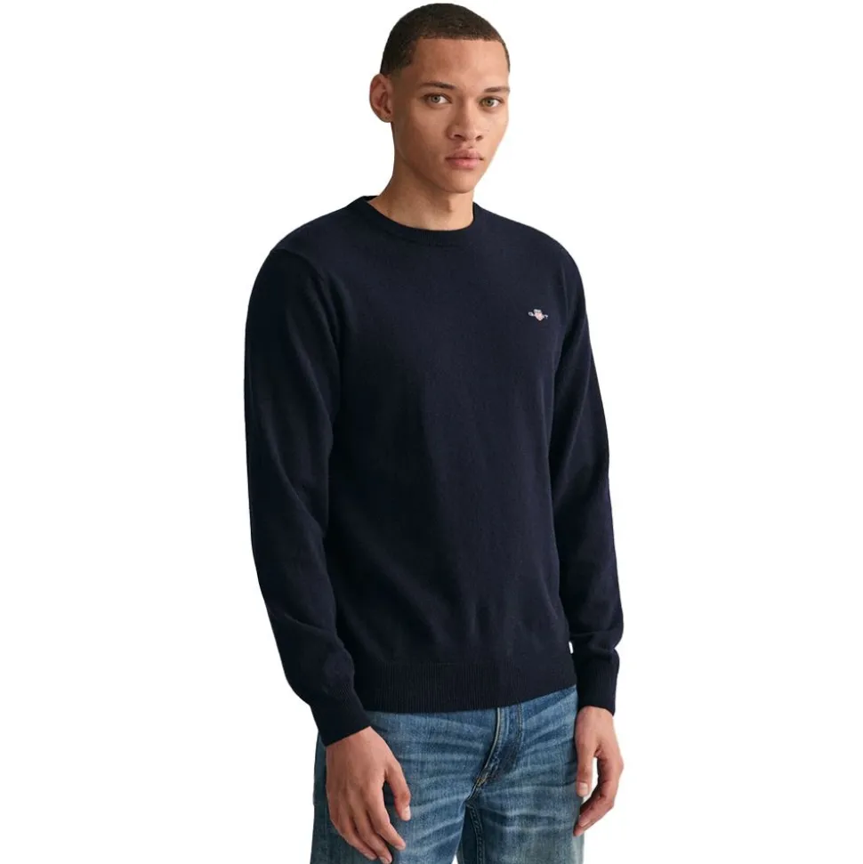 Superfine Lambswool Crew Neck Herr