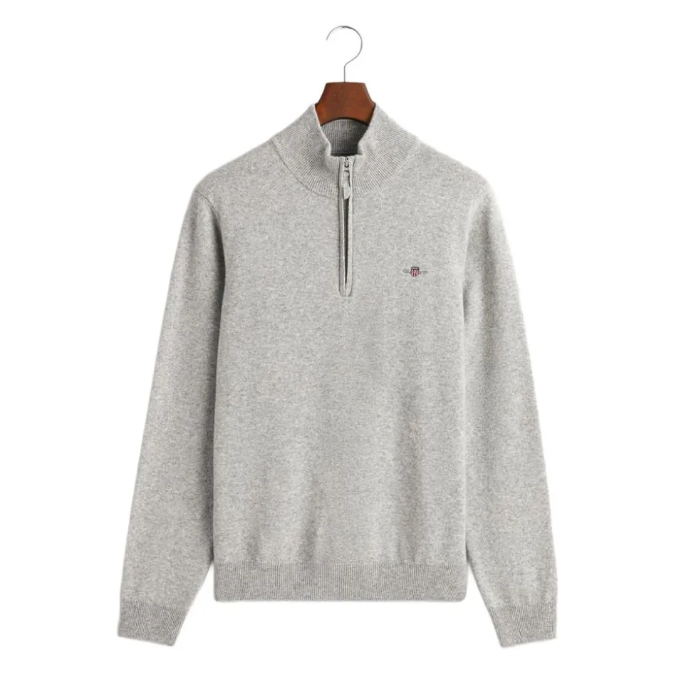 Superfine Lambswool Half Zip Herr