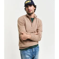 Superfine Lambswool Half Zip Herr