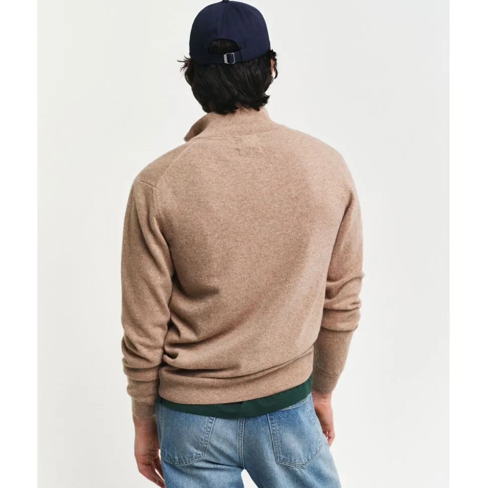 Superfine Lambswool Half Zip Herr