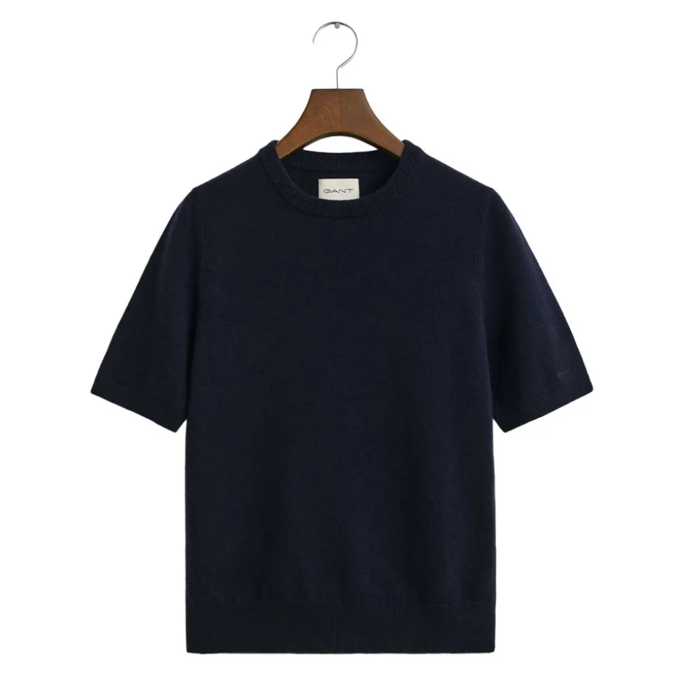 Superfine Lambswool Short Sleeve C-Neck Dam