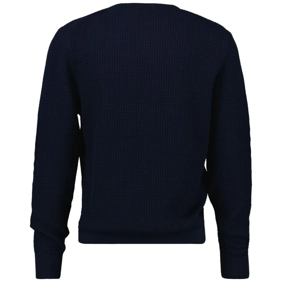 Textured Cotton Crew Neck Herr