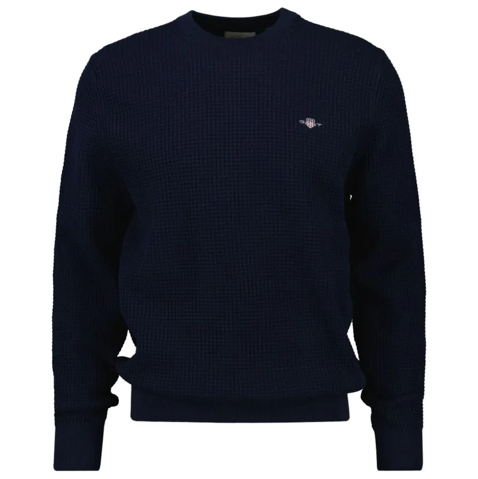 Textured Cotton Crew Neck Herr