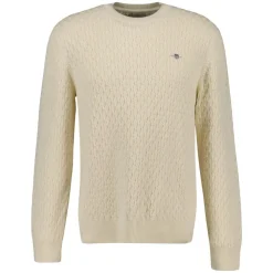 Textured Cotton Crew Neck Herr