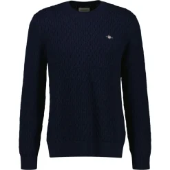 Textured Cotton Crew Neck Herr
