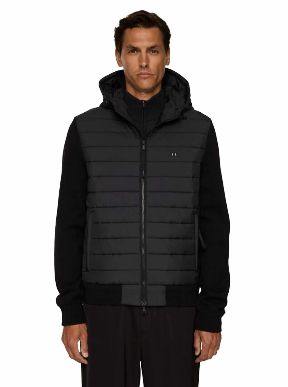 Thorn Hood Knit Hybrid Jacket Herr