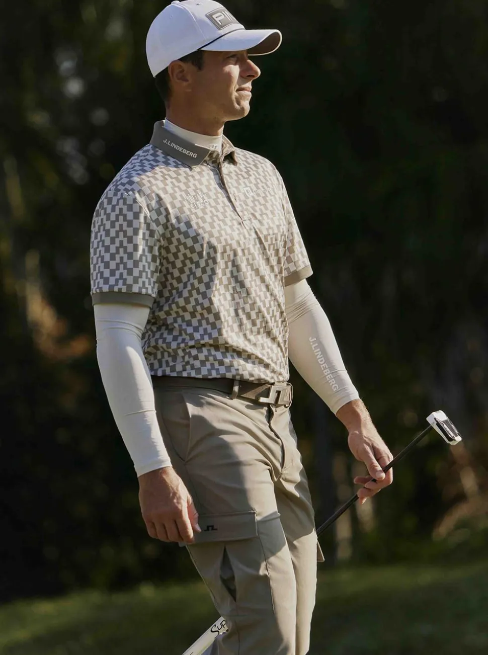 Tour Tech Print Polo Herr