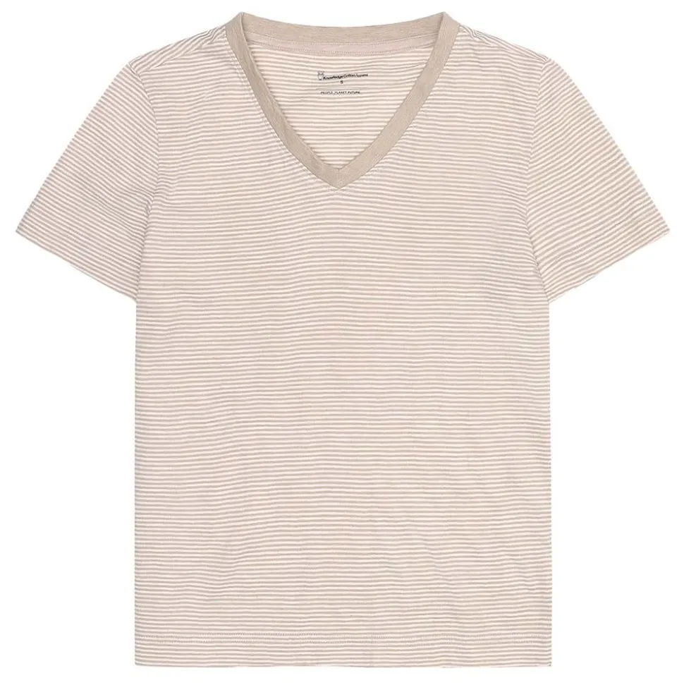 V-neck Slub T-shirt Dam