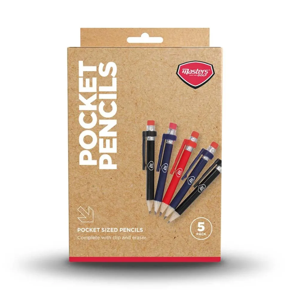 Wood Pencils with clip & Eraser X 5